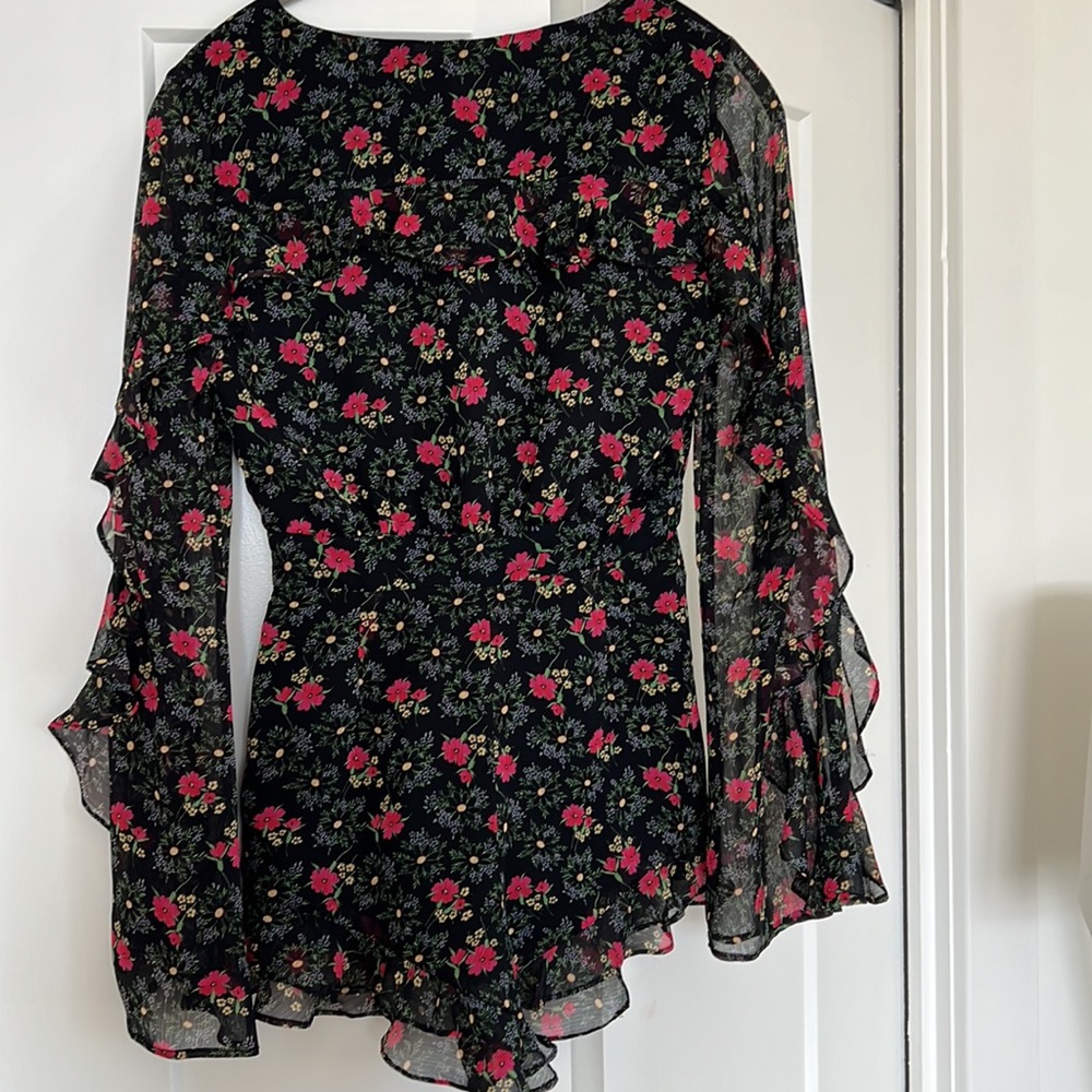 Majorelle Black Floral Devon Romper - Picture 5 of 5